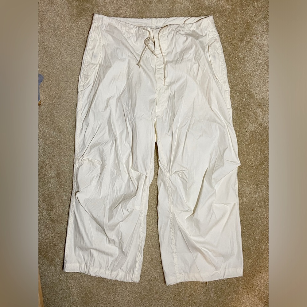 194 Local white military parachute pants